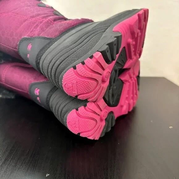 Kamik Kids Purple/Pink Snowgypsy Faux Fur Lined Winter Snow Boot Size 2 - Picture 10 of 12